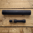 airsoft-3D-print-OPS-12th-silencer-SPR-MK12-Black-hawk-down-delta-force-special-2.png Airsoft muzzle brake SPR mk12 and silencer OPS 12th - complete set!