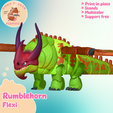 rumblehorn02.png Rumblehorn MultiColor Flexi Print-In-Place