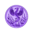 rising pheonix.stl Pheonix Rising Token Coin (doppelseitiger Druck)