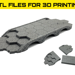 STL FILES FOR 3D PRINTING 3D file Heroscape Stone Bridge system, miniature gaming, scale model, modular bridge, diorama scenery, scatter terrain, role playing games, RPG・3D printable model to download