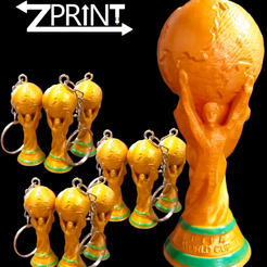 llaveros-copa-del-mundo.png Archivo STL copa del mundo, FIFA World Cup sin soportes ,llavero・Diseño de impresión en 3D para descargar