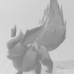 Flareon 1.jpg Télécharger fichier STL Porte-clé Flareon (Pokémon) • Objet imprimable en 3D, lucasxd331