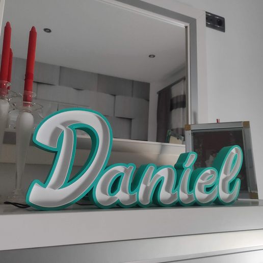 STL file Daniel Illuminated sign 🚩 ・3D printable model to download・Cults