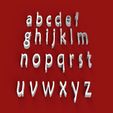 maiandramin.jpg MAIANDRA font uppercase and lowercase 3D letters STL file