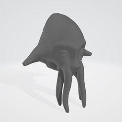 SquidAlien.JPG Archivo OBJ gratis Calamar Cabeza de Alien・Diseño imprimible en 3D para descargar