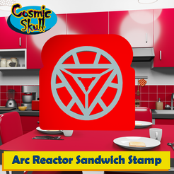 Arc-Reactor-Sandwich-Stamp.png STL file Arc Reactor Sandwich Stamp・3D printer design to download, CosmicSkull