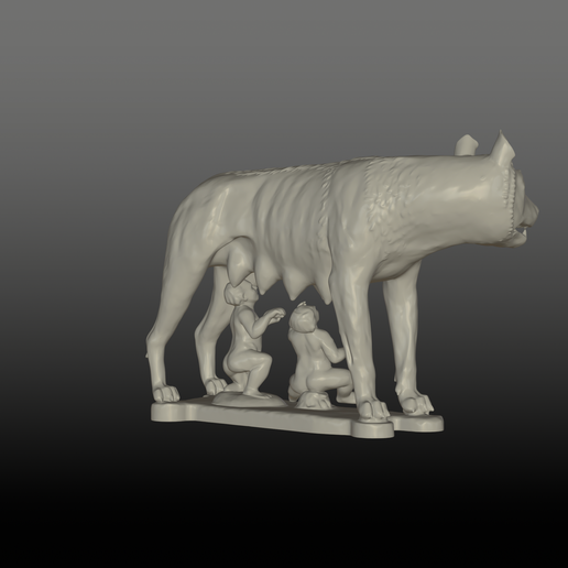 1000064007.png ​Capitoline Wolf Statue - Romulus and Remus Roman Myth 3D Model STL OBJ