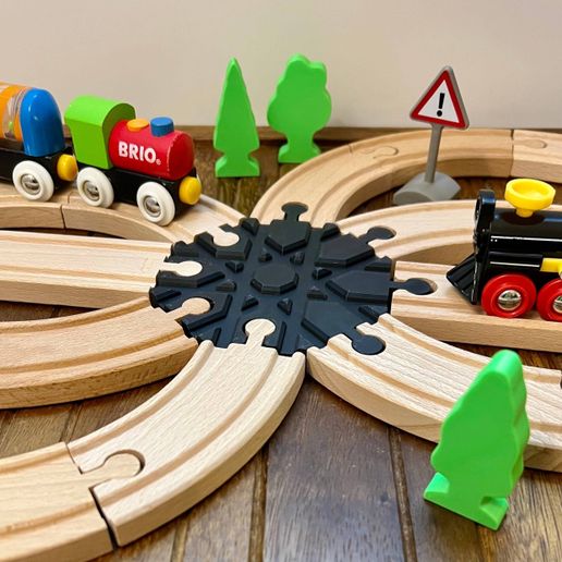 brio_train_track_8_way_intersection_8.jpg Train Track - 8-Way Intersection - Compatible with BRIO and Others