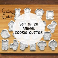 set1.jpg 20 Animals Cookie Cutter set 0402
