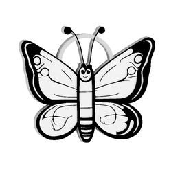 cute-butterfly-3.png Archivo STL Llavero Mariposa・Objeto para impresora 3D para descargar