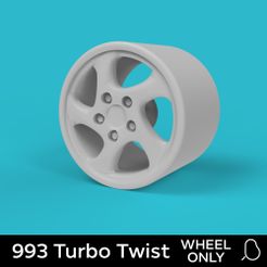 1.jpg STL file Porsche 993 Turbo Twist - wheel only - 1:64・3D printable model to download, chose1337