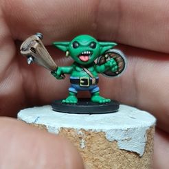 goblin-painted.jpg Free STL file Goblin 28mm DND RPG Wargame Miniature - SKULPZY - Snotling・Template to download and 3D print