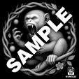 Samp.png Crazy Monkey Relief High Detail 3D Model: CNC Laser & 3D Print STL File + 4K TIF Grayscale Image