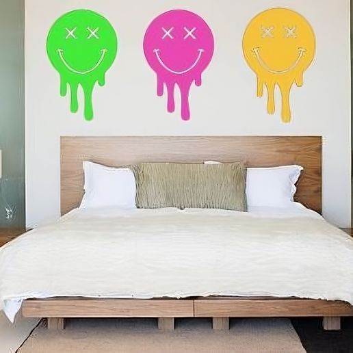 🎨 X_X SMILE WALL ART・ STL File for ・Cults