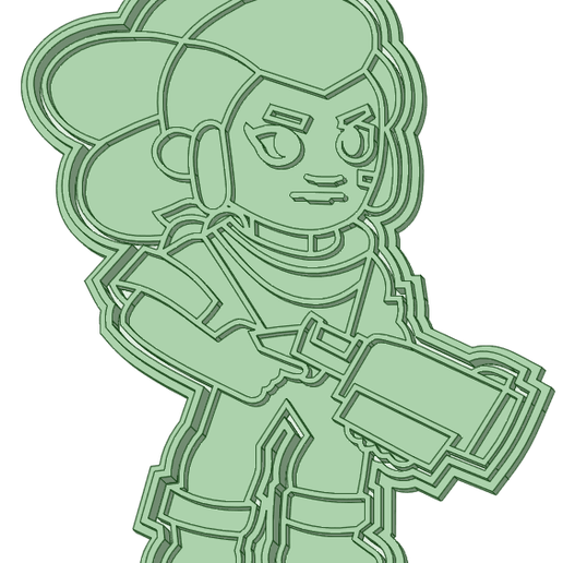 Shelly Brawl Stars cookie cutter - 3D model önizlemesi