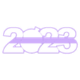 5.stl STL file 2023 new year Cookie cutter・Model to download and 3D print