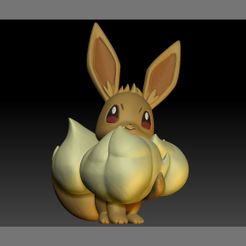 GigantamaxEeveePokemon-Gigantamax-Eevee.jpg Fichier STL Pokemon Eevee Gigantamax・Design pour imprimante 3D à télécharger