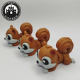 Flexi-Tiny-Squirrel,-P8.png Flexi Tiny Squirrel, figura fidget articulada, versión llavero incluida, 3mf incluidos