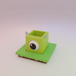 mike01.png Файл STL Коробка для растений Tsum Tsum (Майк Вазовски Монстр Инк)・3D-печатная модель для загрузки