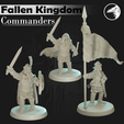 Command.png STL file Fallen Kingdom Commanders (alternate Arnor for LotR SBG)・3D printer model to download