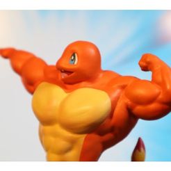 Swole_charmander.jpg STL-Datei Swole Charmander kostenlos・3D-Druckvorlage zum Herunterladen