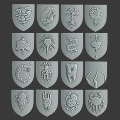 Shields.jpg Turnip28 Heraldic Shields
