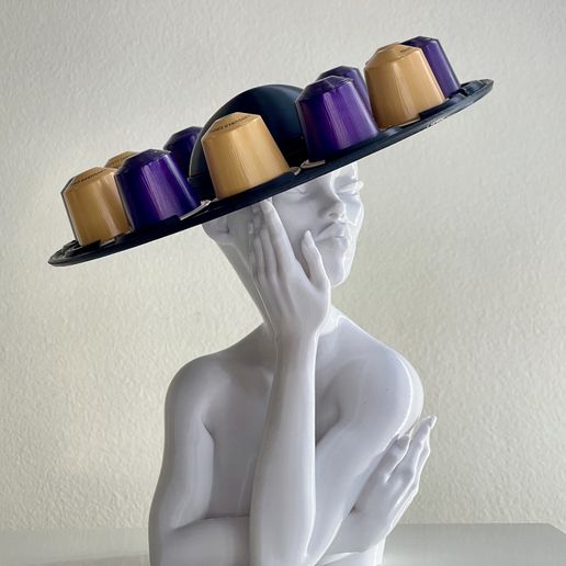 Espressona – Sculptural Coffee Capsule Holder with Sugar Pot
