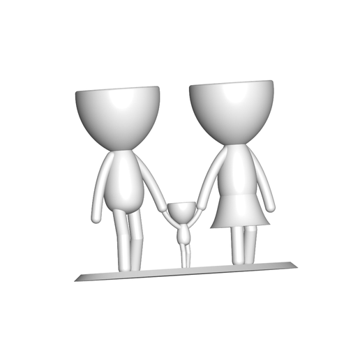 Macetas Florero ROBERT plant familia mama papa hijo - FAMILY FLOWERPOT VASE MOTHER DAD SON / DAUGHTER 3D model