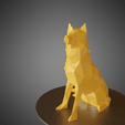 03.png Datei STL Dog Husky low poly・Modell für 3D-Druck zum herunterladen