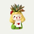2a5dfbae3cc540be018df83773320138.jpg Decoration Planter Pot Cute Girl 9 stl for 3D printing