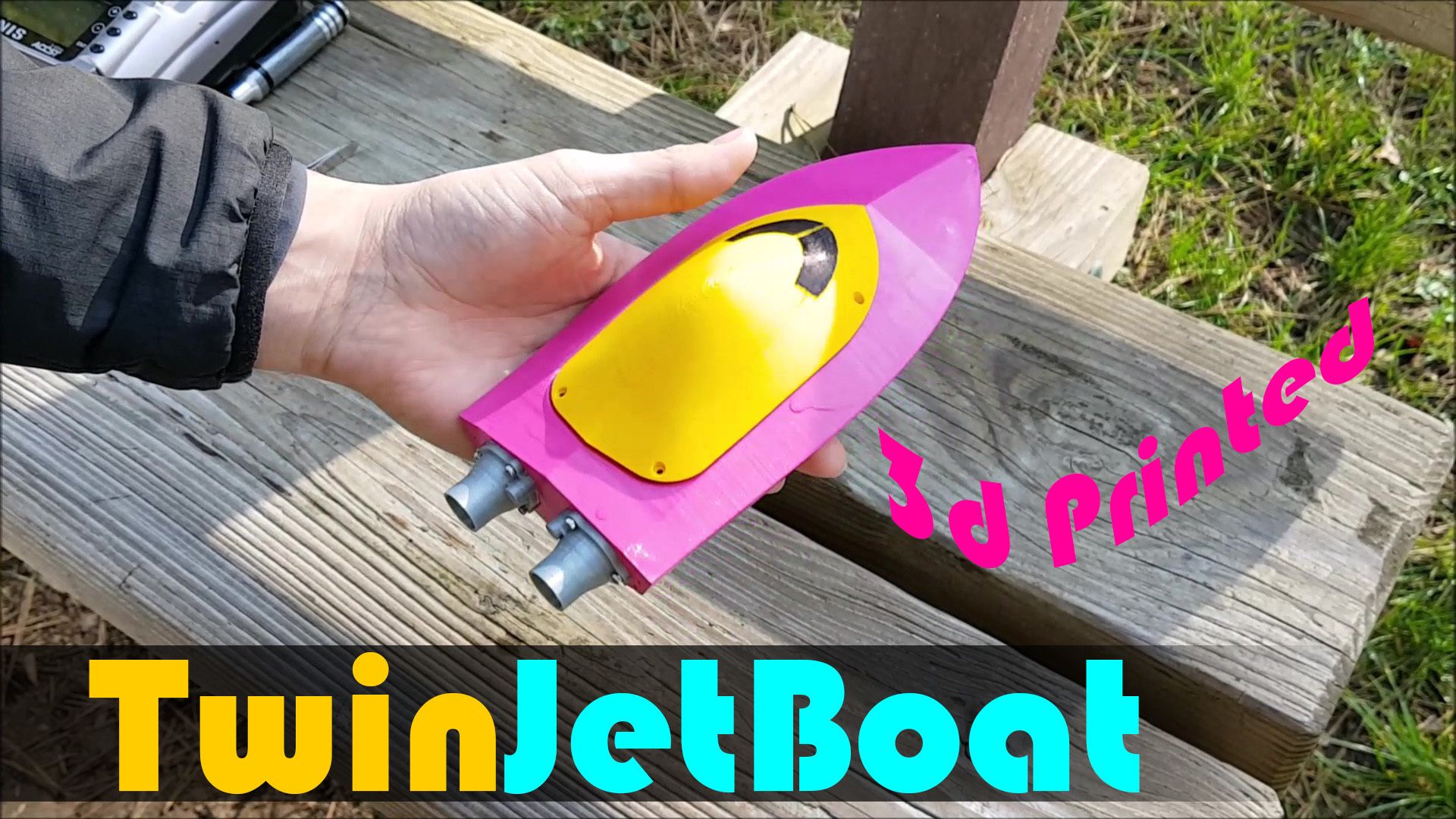 jtronics_title_twinjetboat_01.jpg 3D file Mini RC Twin Jet Boat 200・3D printer model to download, jtronics
