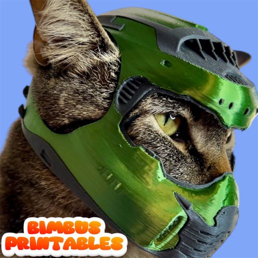 Photoroom_20250326_115926.jpeg Doom Slayer Cat Helmet