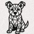 geometric-puppy-dog.png arte geométrica de parede de cachorro decoração de casa