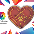 corazonpatita3.png COOKIE CUTTER PET LOVERS HEART HEART HANDS AND PAWS