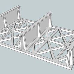 3.75_Inch.jpg Free STL file HO Scale Double Bridge 3.75 Inches・3D printing design to download