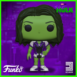 She-Hulk-00.png Archivo 3D ELLA HULK MARVEL SERIE NETFLIX FUNKO POP・Plan de impresora 3D para descargar