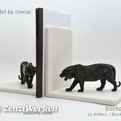 1d02eeff72c80f1bce4d98c84cb1cd9e_display_large.jpg Free STL file Mike the Tiger Bookends・Model to download and 3D print, ZenziWerken