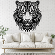 Tiger-Headx.png Tiger Head 2D Wall Art/Window Art