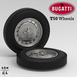 portadacults3dt50.png Download file T50 - Bugatti 1/64 Wheels • 3D print design, DRM-64