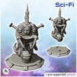 2.jpg Alien creature with webbed crest and triple eyes (8) - SF SciFi wars future apocalypse post-apo wargaming wargame