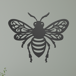 Bee-2.png STL file Bee Wall Art・3D print object to download