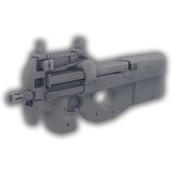 p90-11.png STL file P90 SUBMACHINE GUN・3D printing design to download