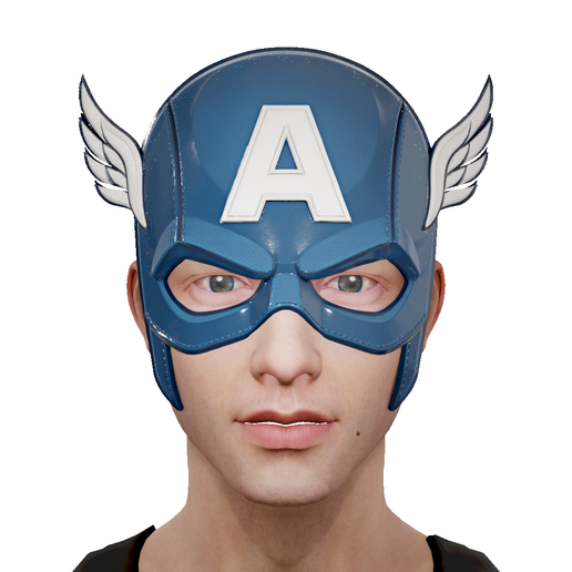 Captain America Cowl Mask / Classic Captain America Helmet