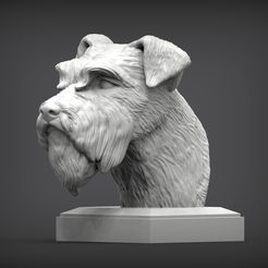 schnauzer-head1.jpg Файл 3D Schnauzer bust sculpture for 3D printing.・3D-печатный дизайн для загрузки
