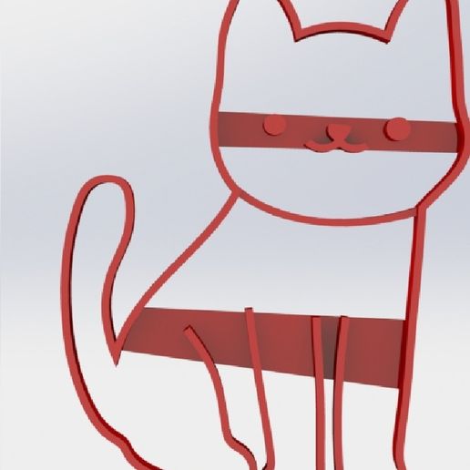 4.jpg Download STL file Cute cat cookie cutter • Template to 3D print, Marbor0