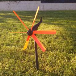 P_20190223_101039.jpg Free STL file Wind turbine or weather vane・3D printable model to download
