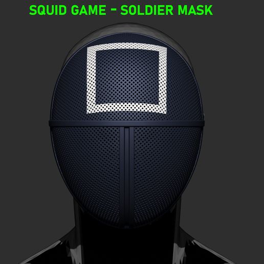 🦑 Squid Game Mask - Soldier Mask Cosplay 3D print model