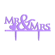 mr et mrs 3.stl cake decoration "mr & mrs" , "mr & mr" and "mrs & mrs" and couples