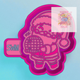 Cute-Santa-Claus-Holding-Disco-Ball.png Cute Santa Claus Holding Disco Ball Mold Housing