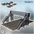 1-PREM.jpg Pedestrian railway bridge with wooden plank walls and four railway tracks (39) - Modern WW2 WW1 World War Diaroma Wargaming RPG Mini Hobby